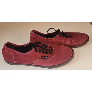 Vans burgundy sneaker style lace up shoe womens Size 6.5